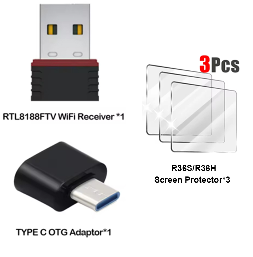 Gaming Console R36H - R36S (WiFi) RTL8188FTV USB Dongles ومحول