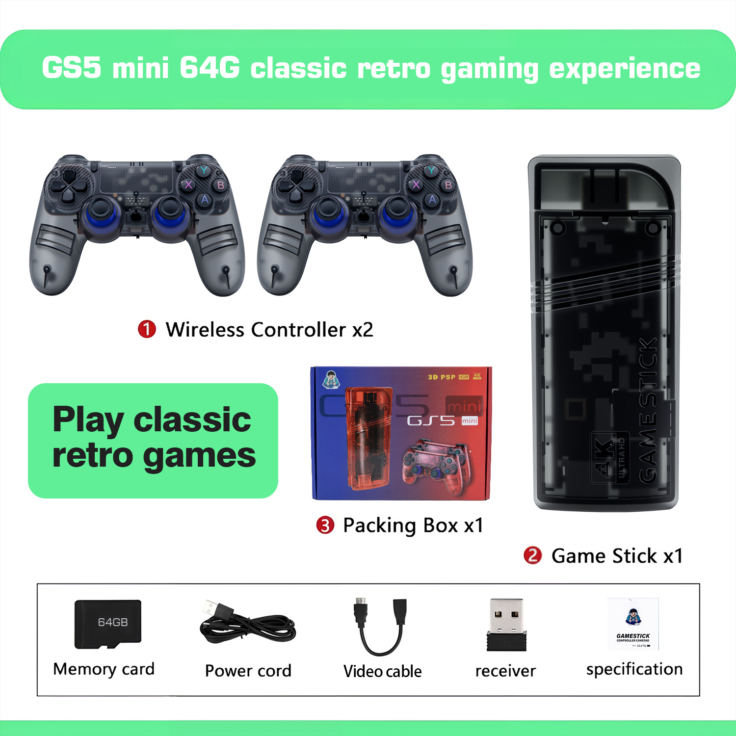 Gaming Console Definition - جهاز ألعاب GS5mini بتصميم رجعي يتميز