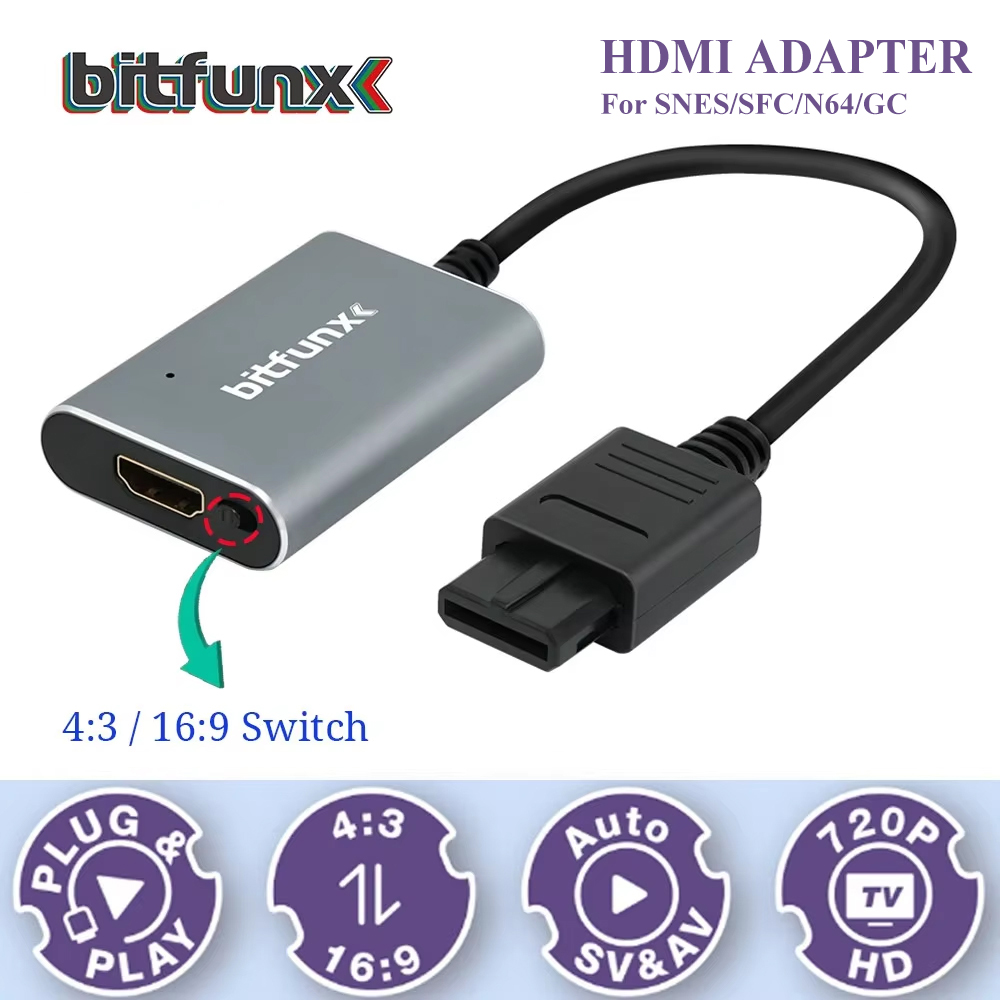 محول فيديو Bitfunx 720P Svideo - مراجعة Gaming Console Tv وسعره