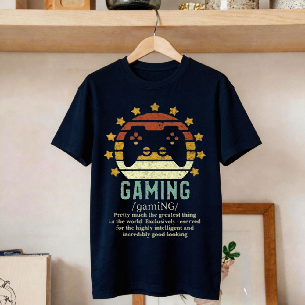 تي شيرت مضحك بتصميم تعريف الأل - مراجعة Gaming Console Definition وسعره